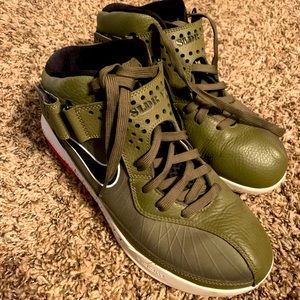 Green and white Lebrons